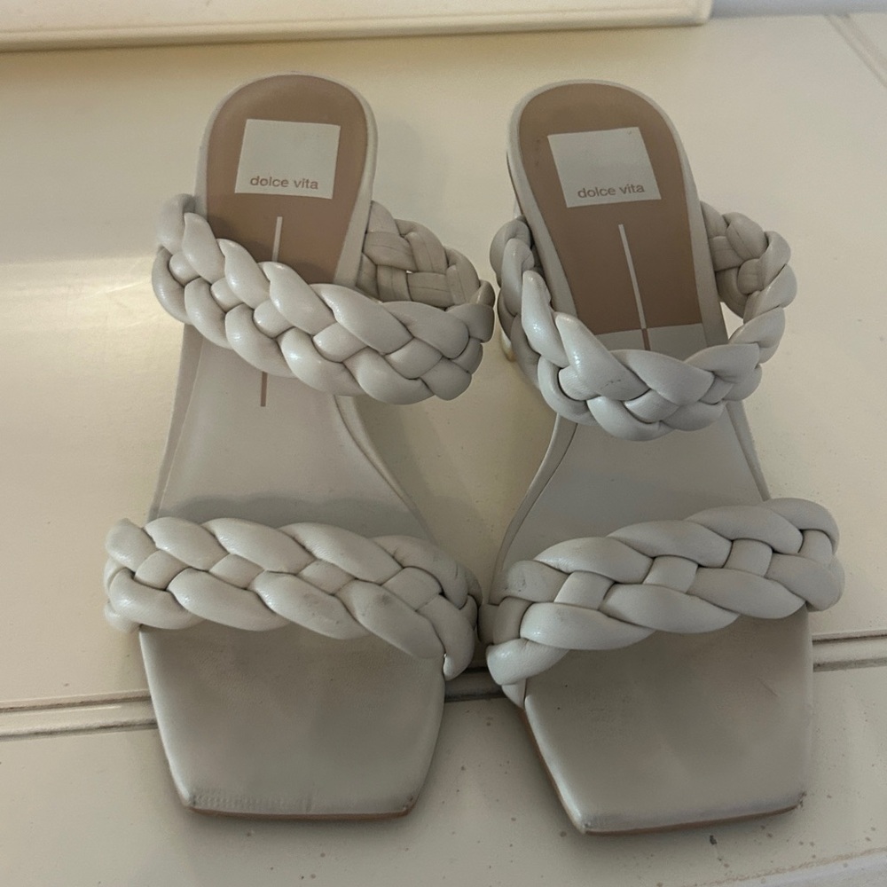 Dolce Vita Cream Braided Sandals